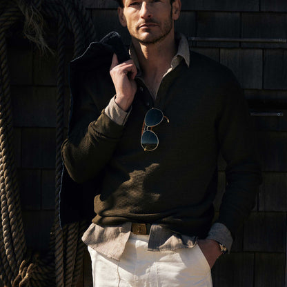Rivay Cody Merino Waffle Henley