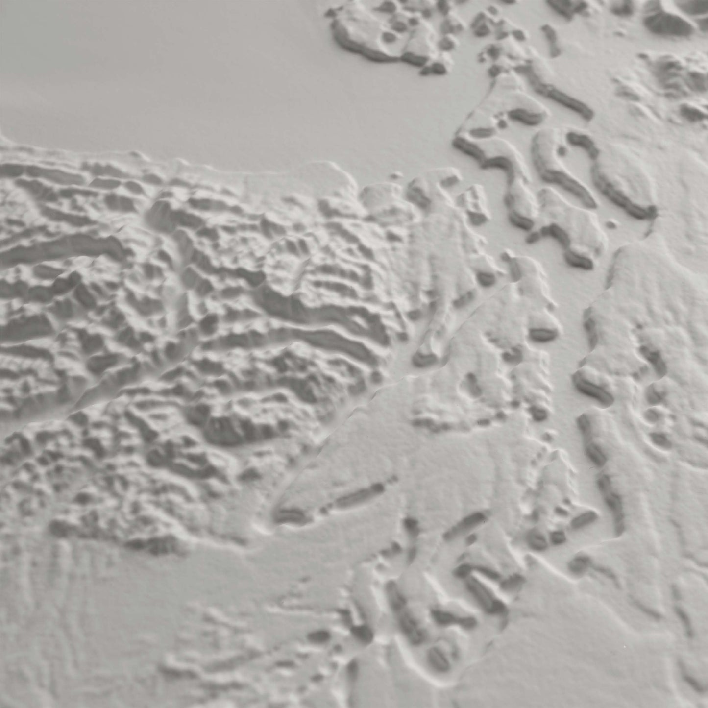 Washington 3D Raised Relief Map