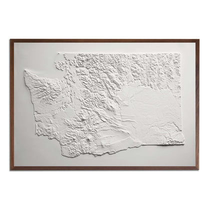 Washington 3D Raised Relief Map