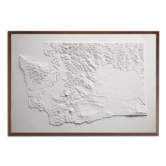 Washington 3D Raised Relief Map