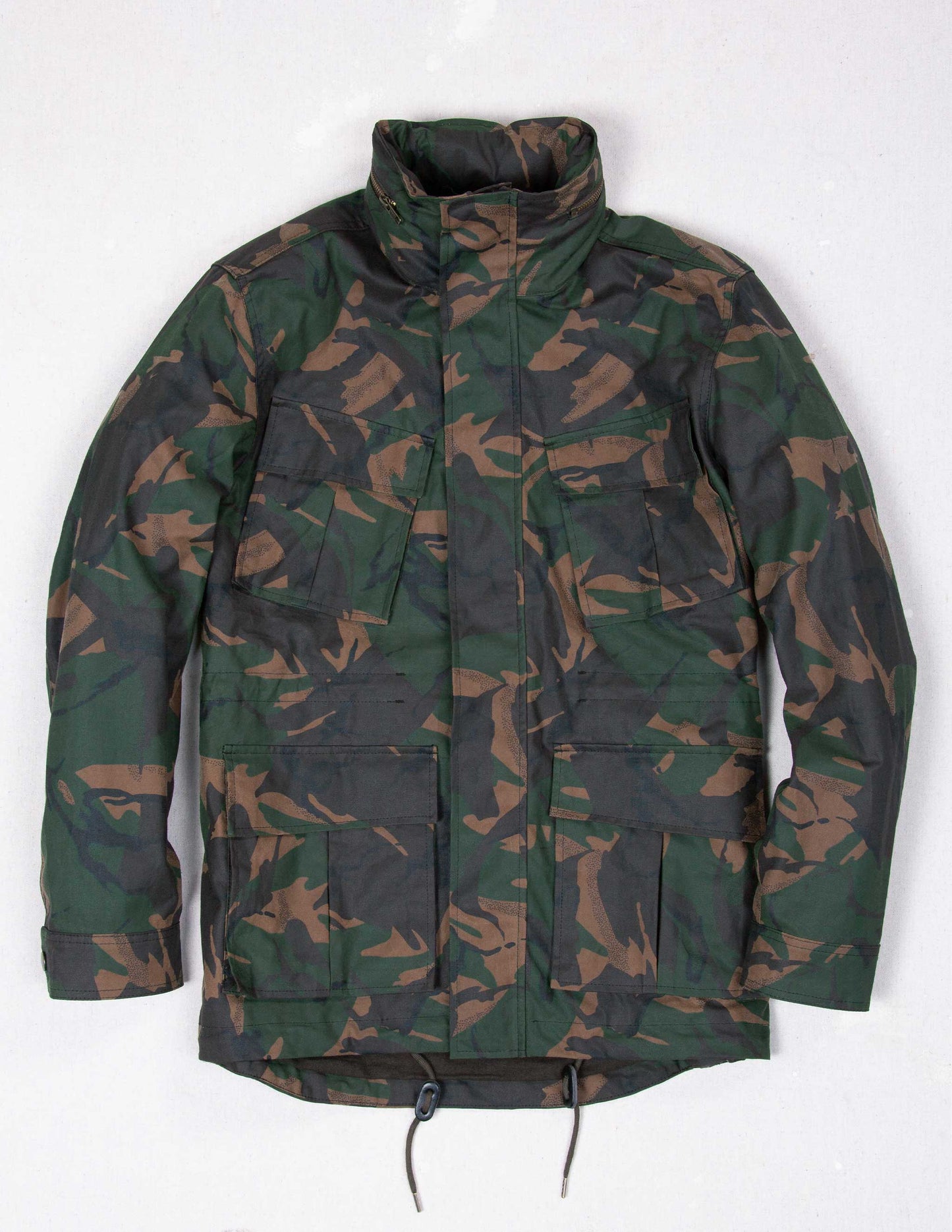 Rivay Waxed Cotton Camo Field Jacket British Woodlands Camo