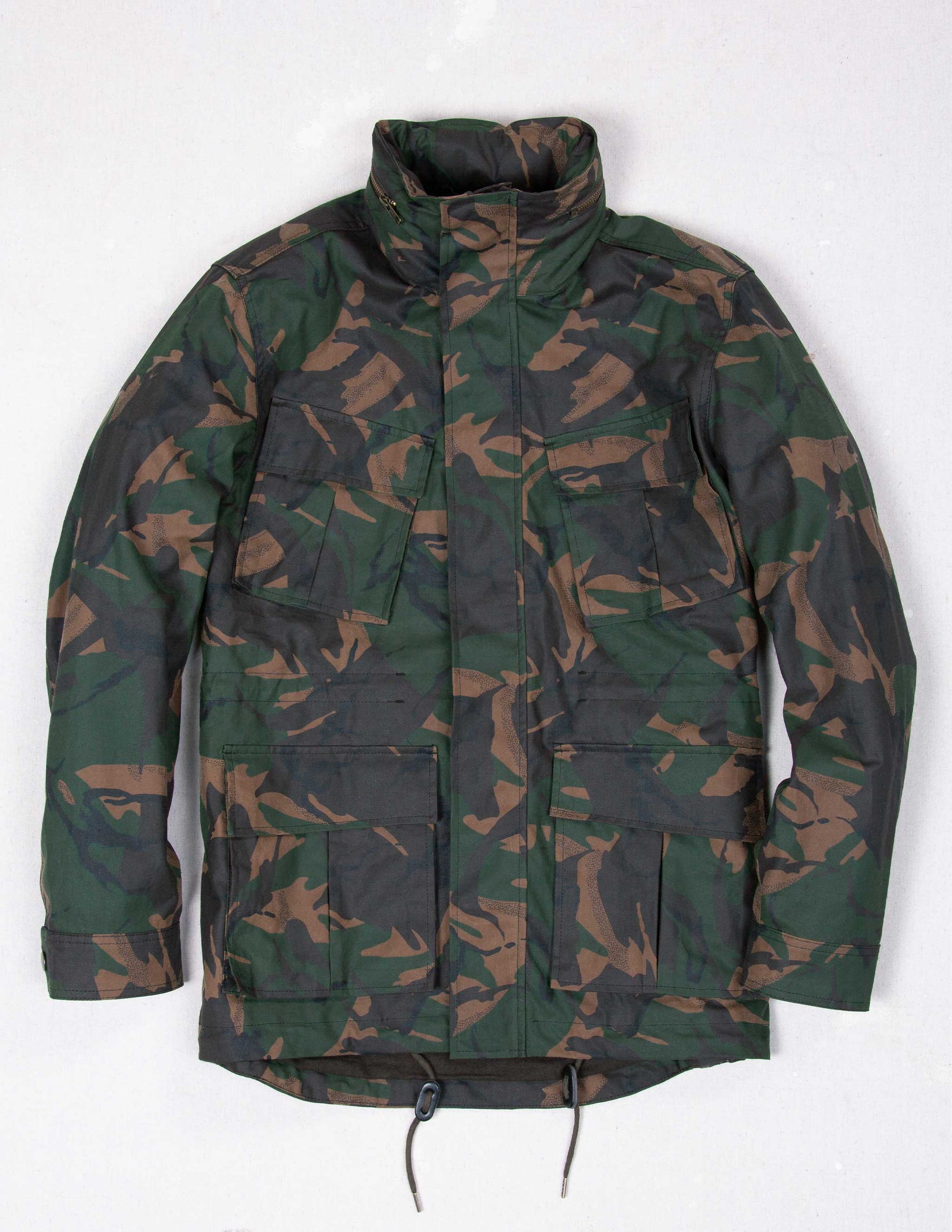 Rivay Waxed Cotton Camo Field Jacket British Woodlands Camo