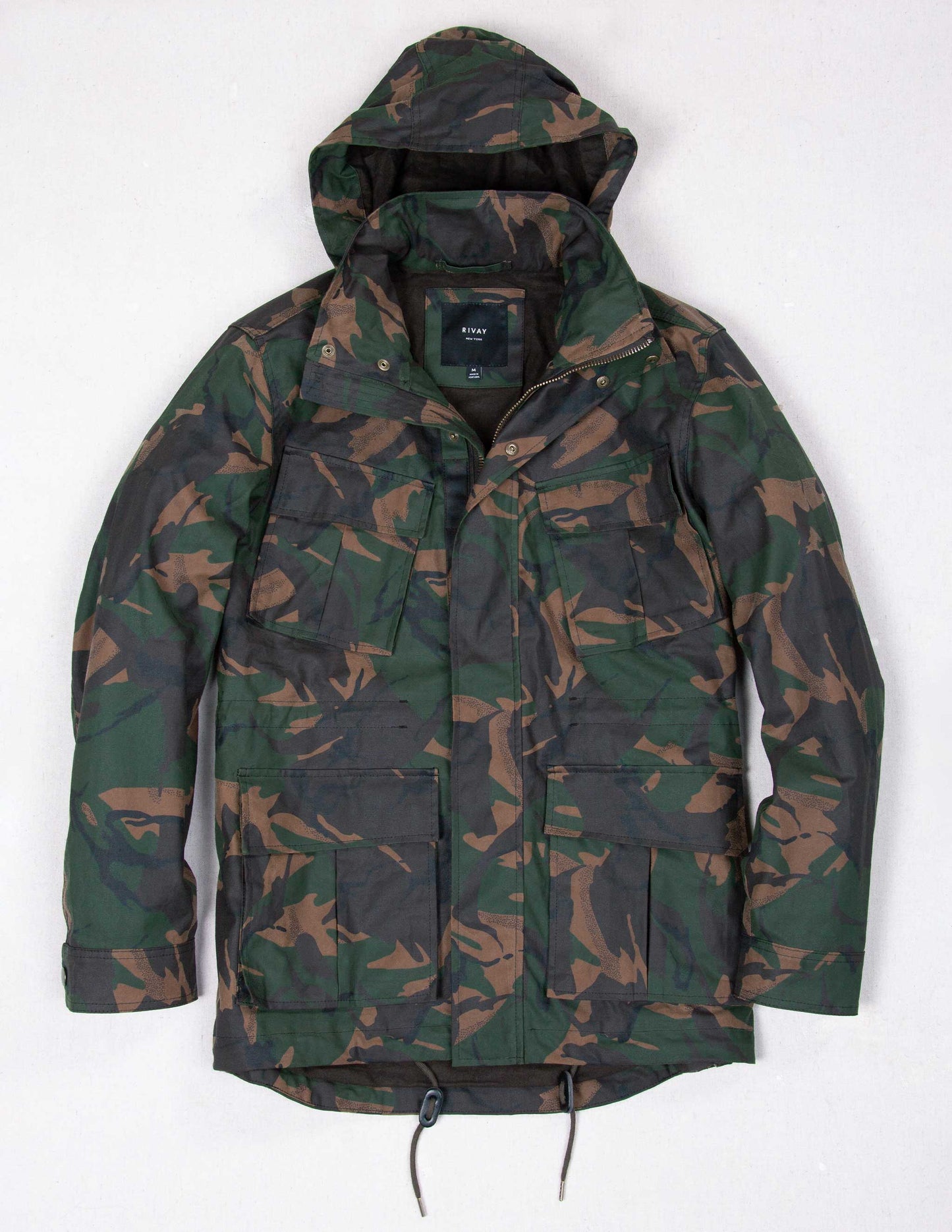 Rivay Waxed Cotton Camo Field Jacket