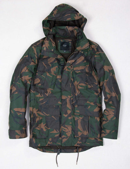 Rivay Waxed Cotton Camo Field Jacket