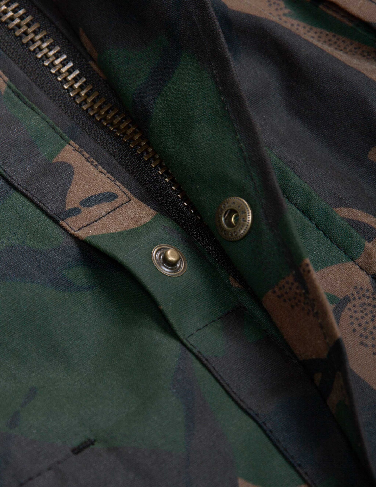 Rivay Waxed Cotton Camo Field Jacket