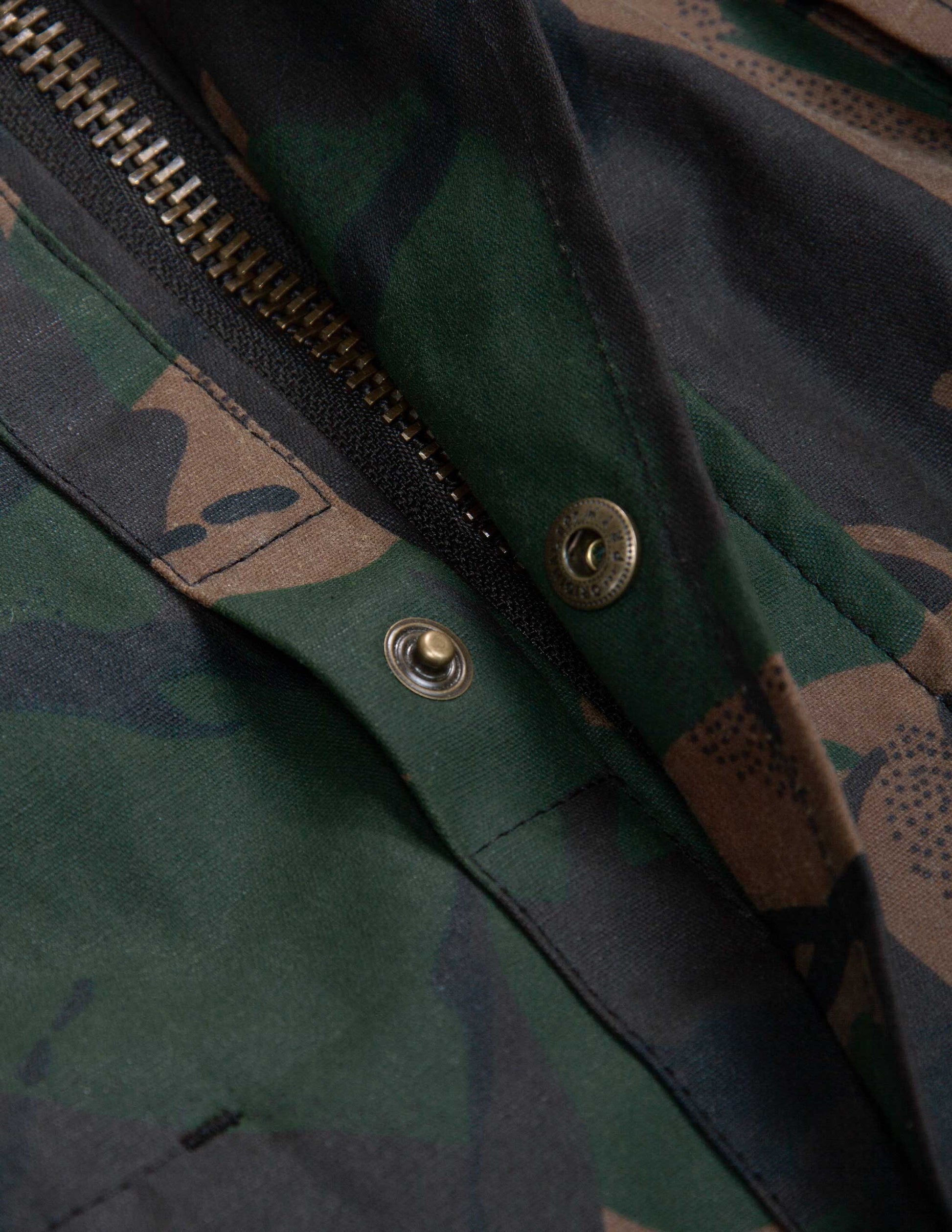 Rivay Waxed Cotton Camo Field Jacket
