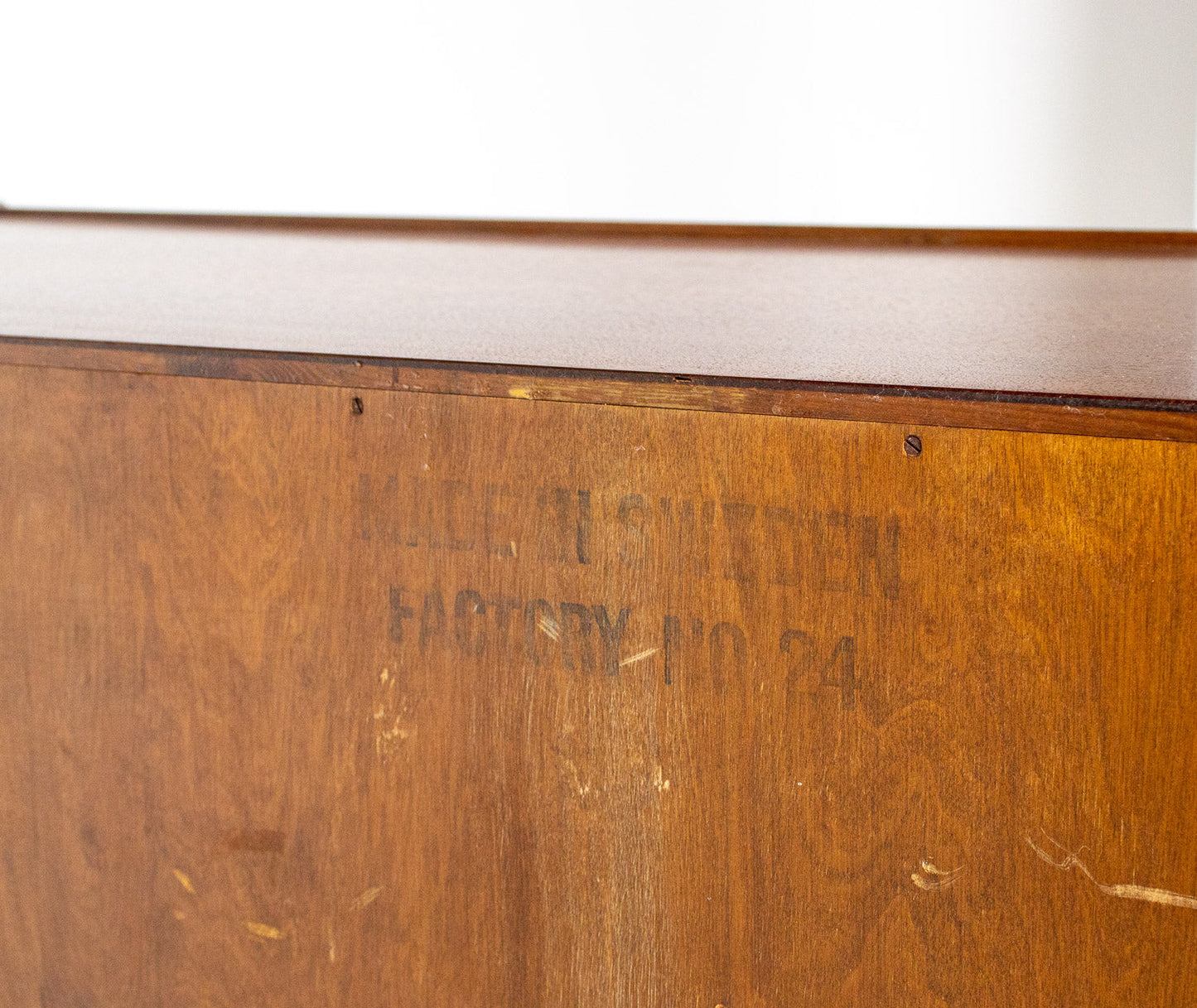 William Hinn Sculpted Walnut 8 Drawer Dresser, Made in Sweden, Circa 1950s