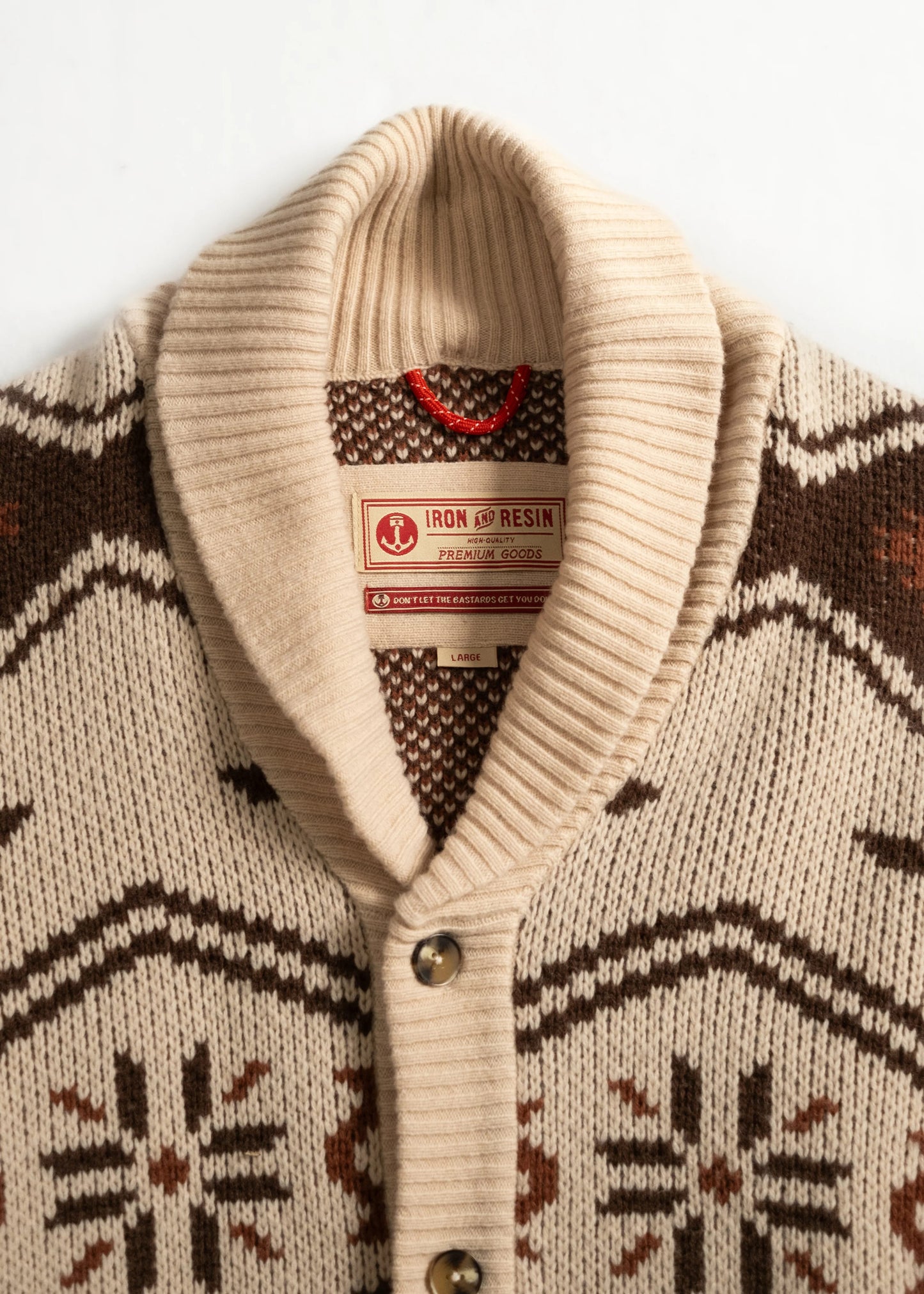 Iron & Resin Wincha Shawl Collar Sweater