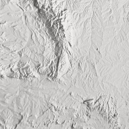 Wyoming 3D Raised Relief Map