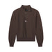 AARON LEVINE HALF ZIP SWEATSHIRT - BROWN