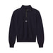 AARON LEVINE HALF ZIP SWEATSHIRT - NAVY