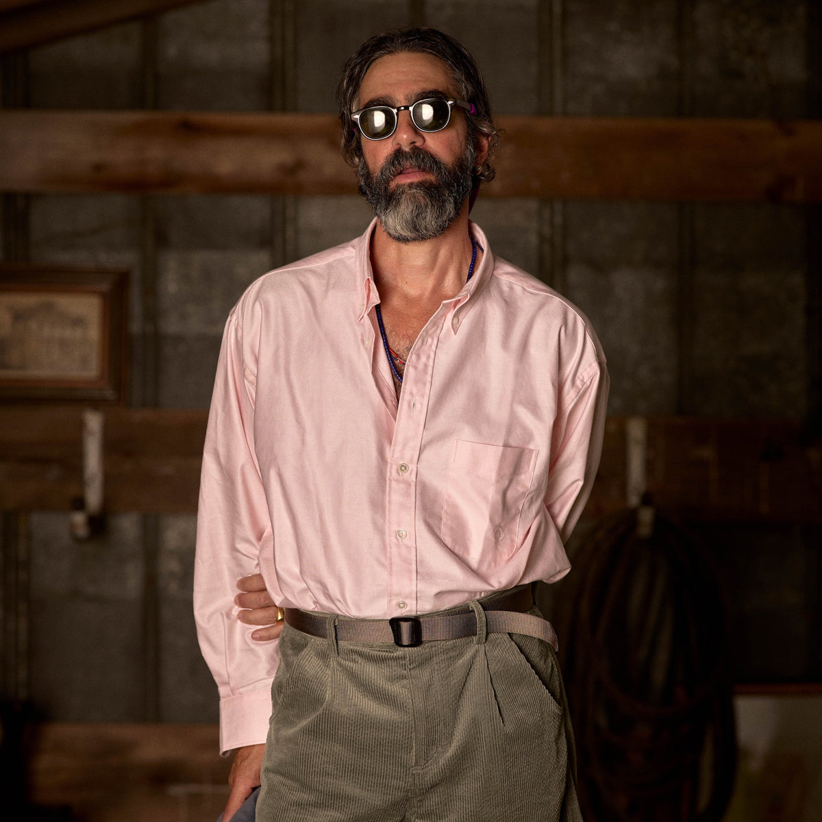 AARON LEVINE SINGLE PLEAT CORDUROY SHORT