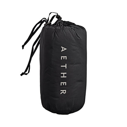 AETHER Onyx Black Down Poncho