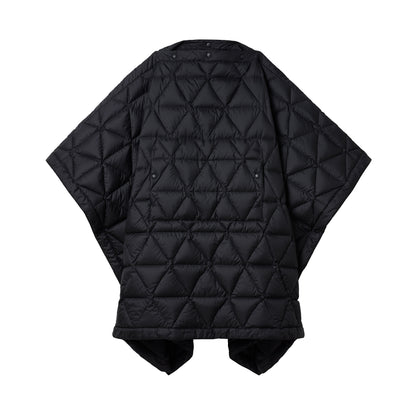 AETHER Onyx Black Down Poncho