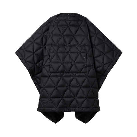 AETHER Onyx Black Down Poncho