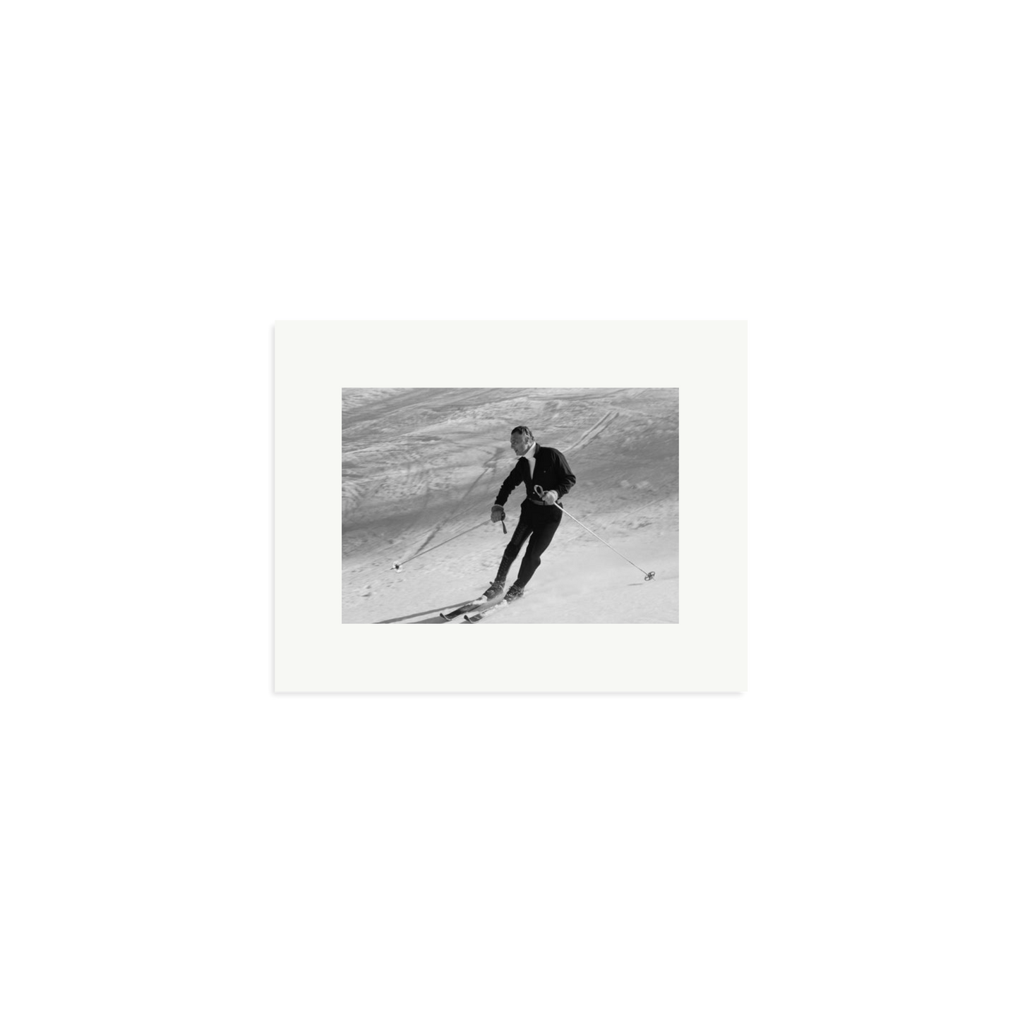 Gianni Agnelli Skiing Framed Print Print Only Small