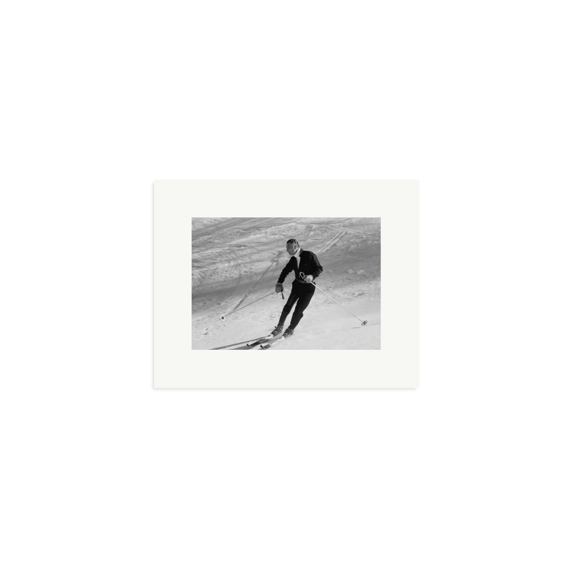 Gianni Agnelli Skiing Framed Print Print Only Small