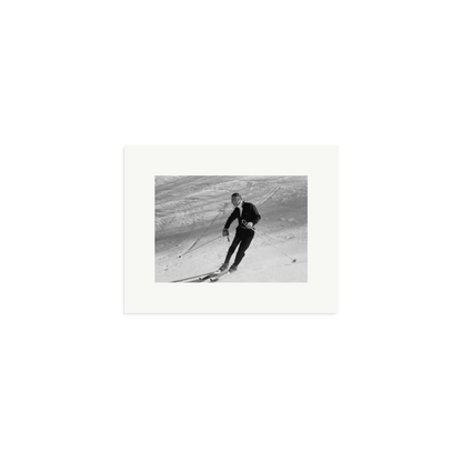 Gianni Agnelli Skiing Framed Print Print Only Small