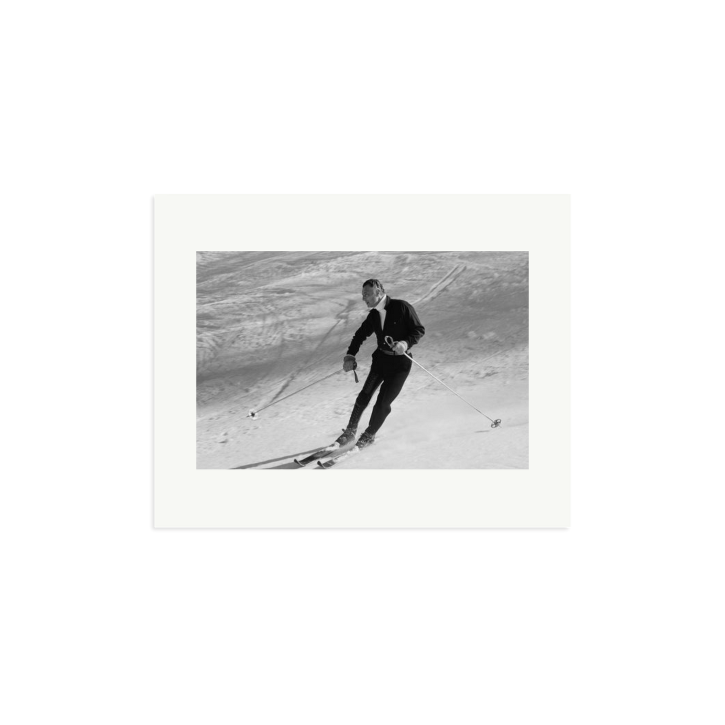 Gianni Agnelli Skiing Framed Print