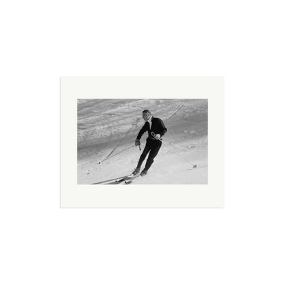 Gianni Agnelli Skiing Framed Print
