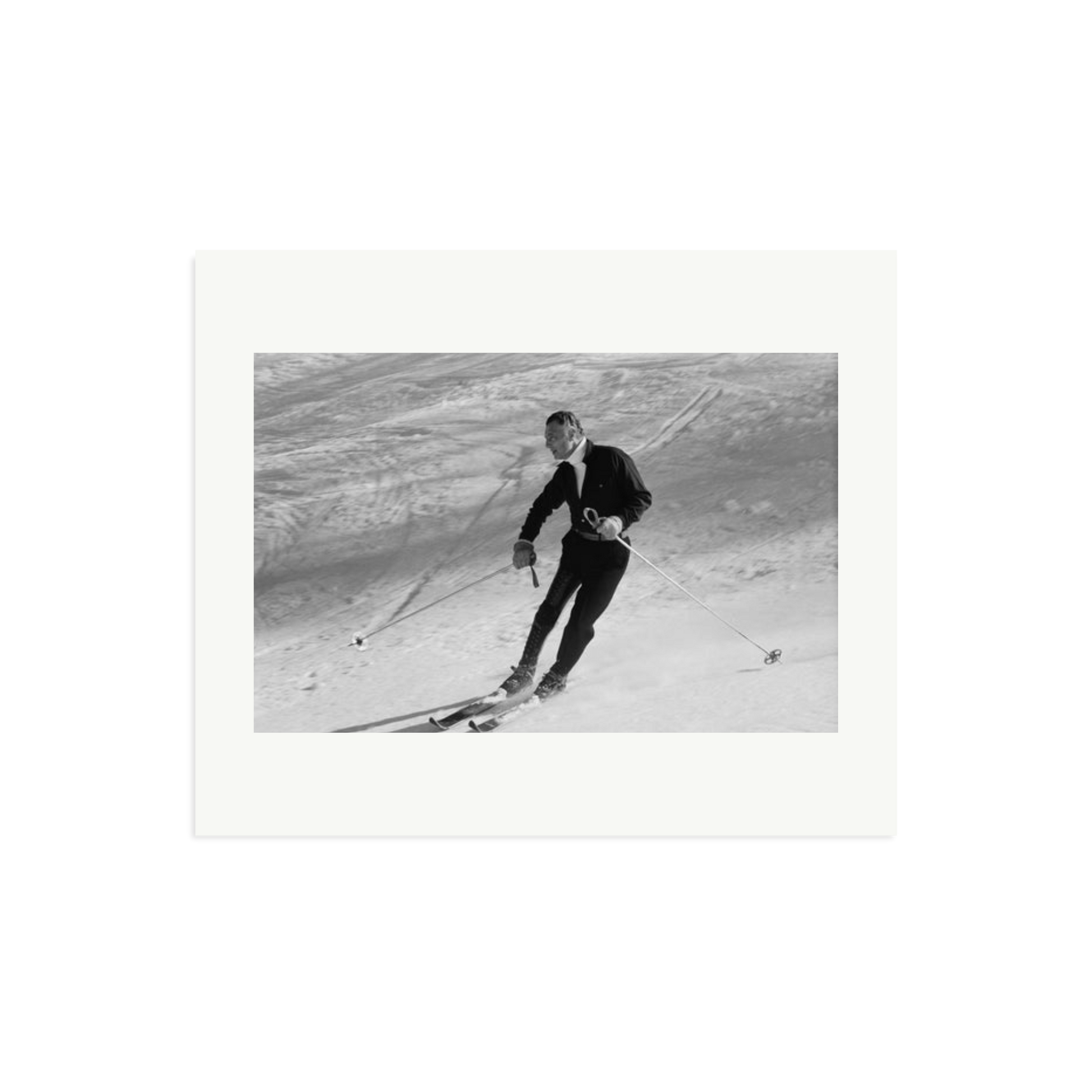 Gianni Agnelli Skiing Framed Print Print Only Large