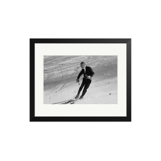 Gianni Agnelli Skiing Framed Print