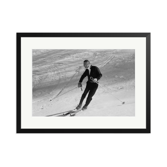 Gianni Agnelli Skiing Framed Print