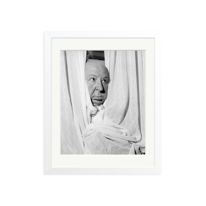 Alfred Hitchcock at the Claridges Hotel Framed Print