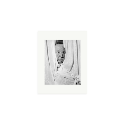 Alfred Hitchcock at the Claridges Hotel Framed Print