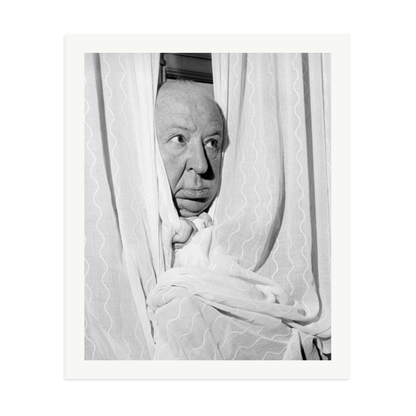Alfred Hitchcock at the Claridges Hotel Framed Print