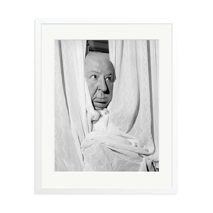 Alfred Hitchcock at the Claridges Hotel Framed Print