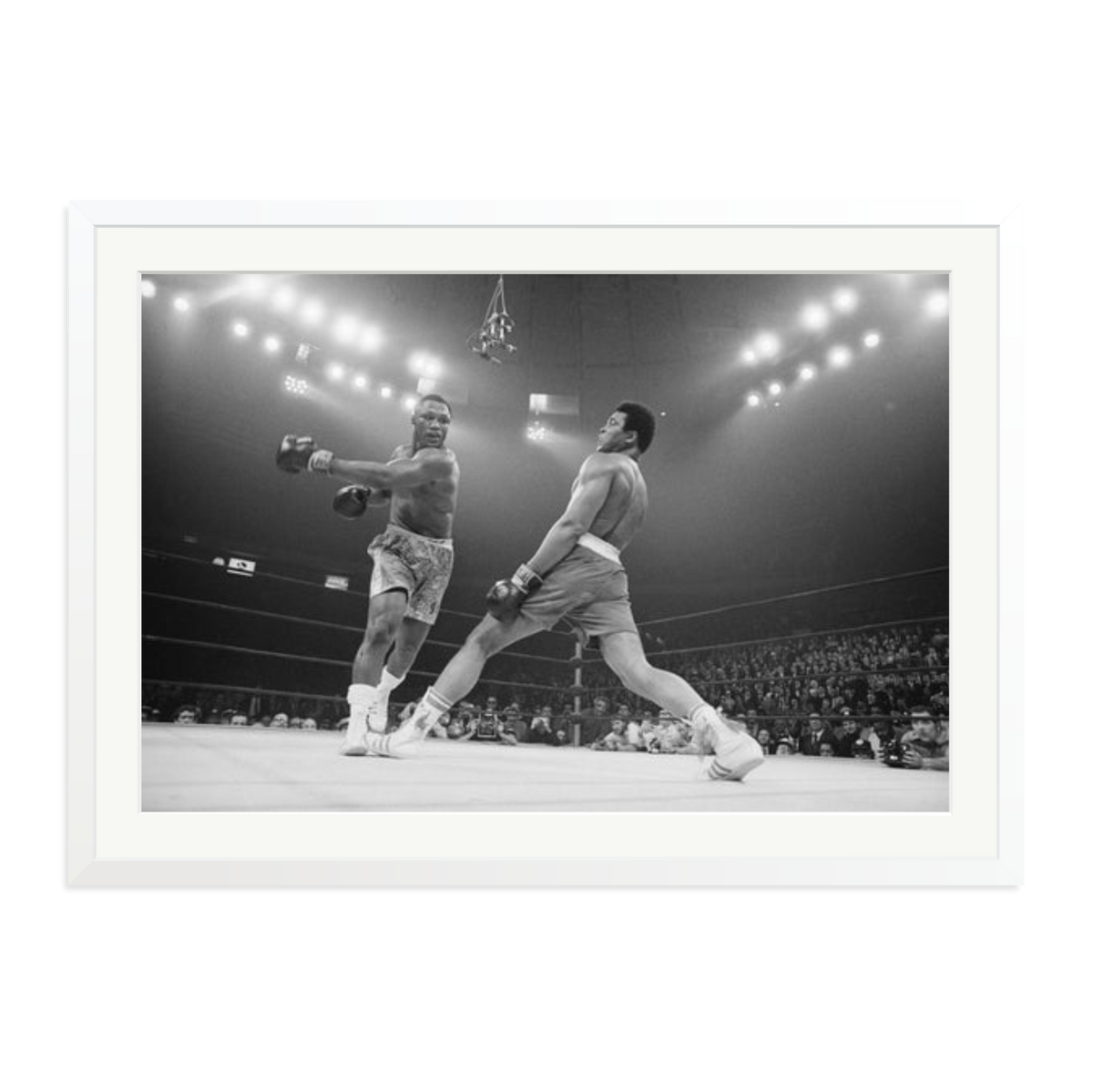 Ali Dodging a Punch From Frazier White XXL