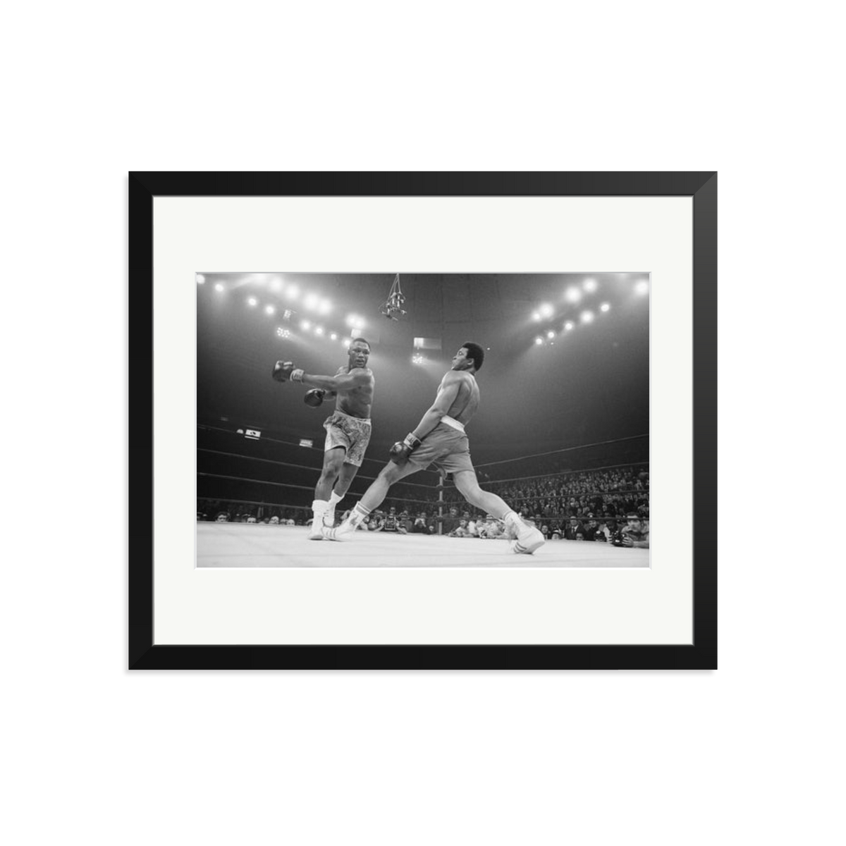 Ali Dodging a Punch From Frazier Black Large