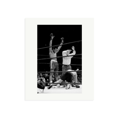 Muhammad Ali Knock Out Framed Print Print Only Large