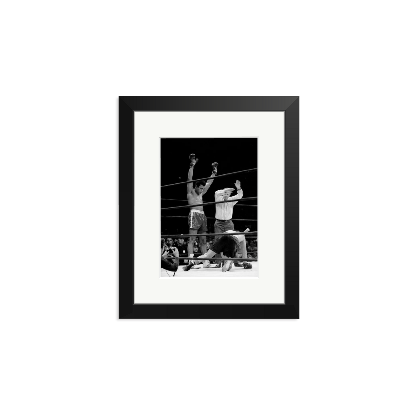 Muhammad Ali Knock Out Framed Print Black Small