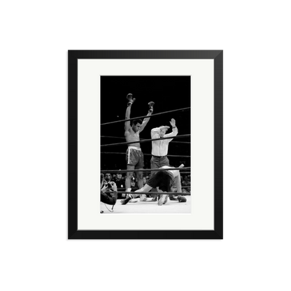 Muhammad Ali Knock Out Framed Print Black Medium
