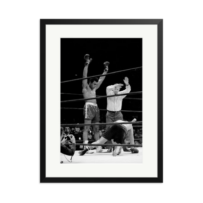 Muhammad Ali Knock Out Framed Print