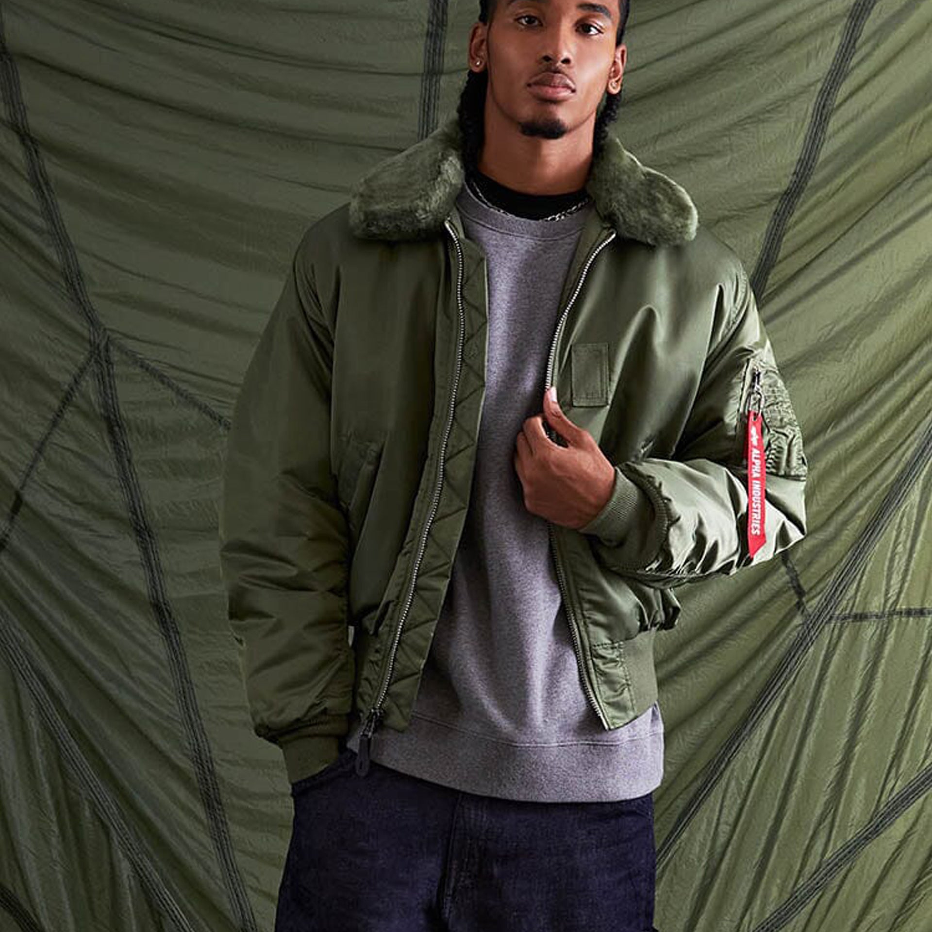 Alpha Industries good windbreaker jacket