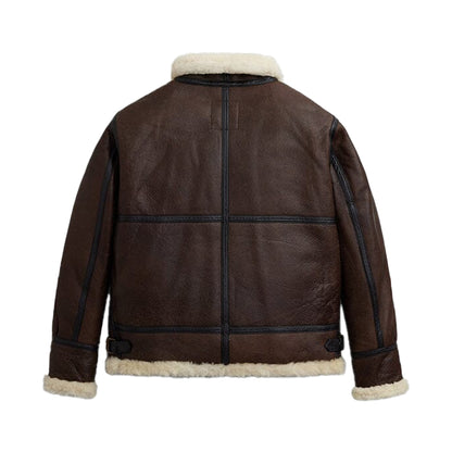 Alpha Industries B-3 Sherpa Leather Bomber Jacket