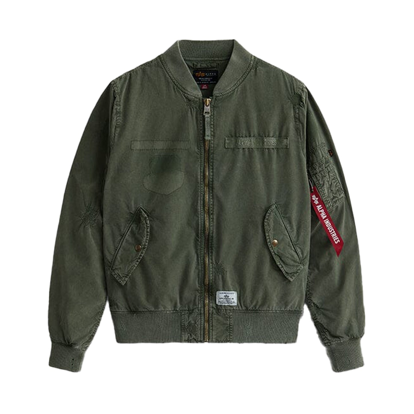 Alpha Industries L-2B Rip And Repair Bomber Jacket OG-107 GREEN