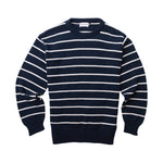 American Trench Cotton Breton Stripe Sweater - navy/natural