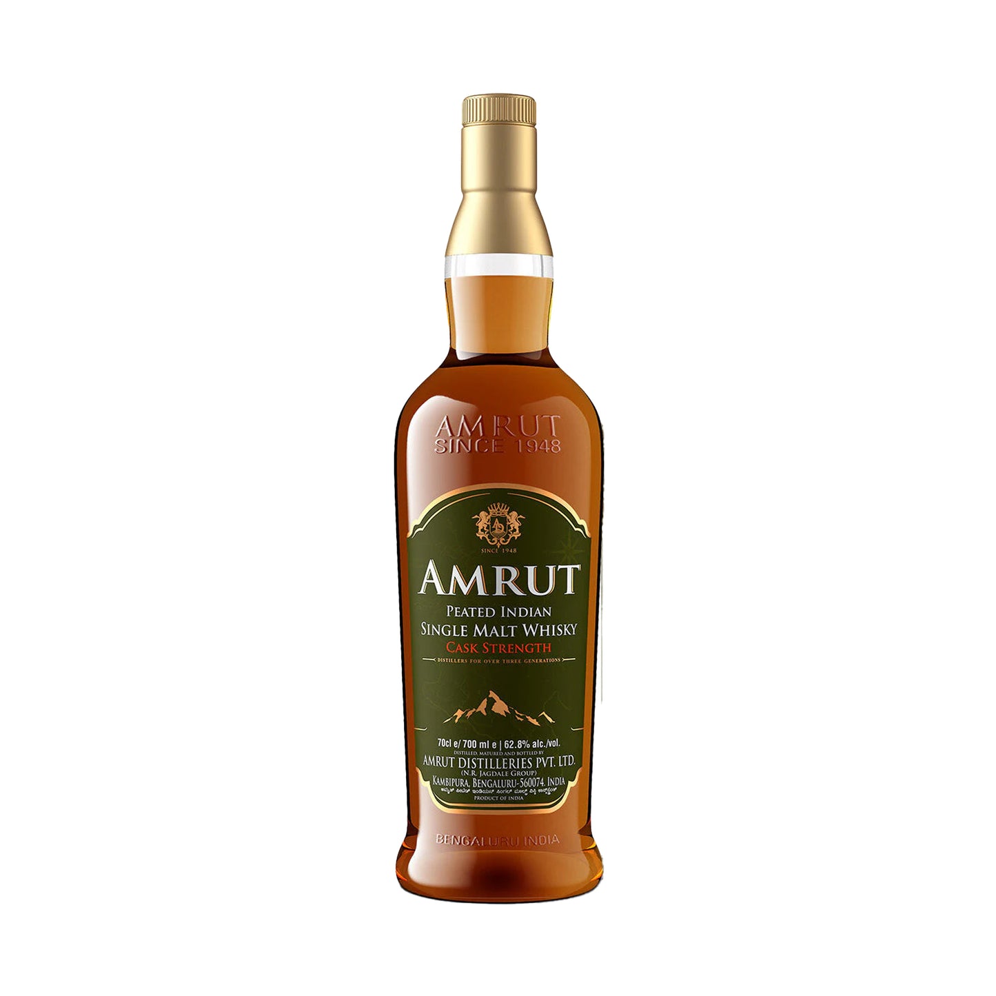 Amrut Peated Cask Strength Indian Single Malt Whiskey