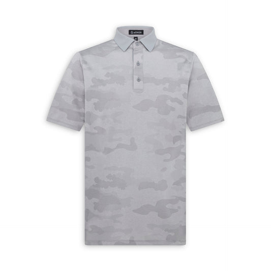 Asher Golf Jacquard Camo Polo