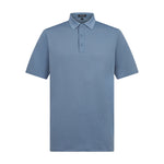Asher Golf Herringbone Polo - Flint Steel
