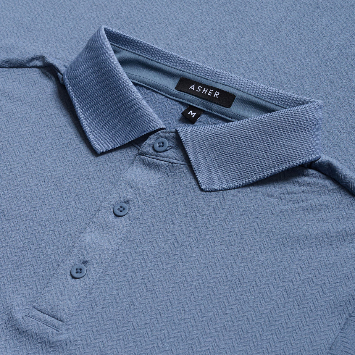 Asher Golf Herringbone Polo