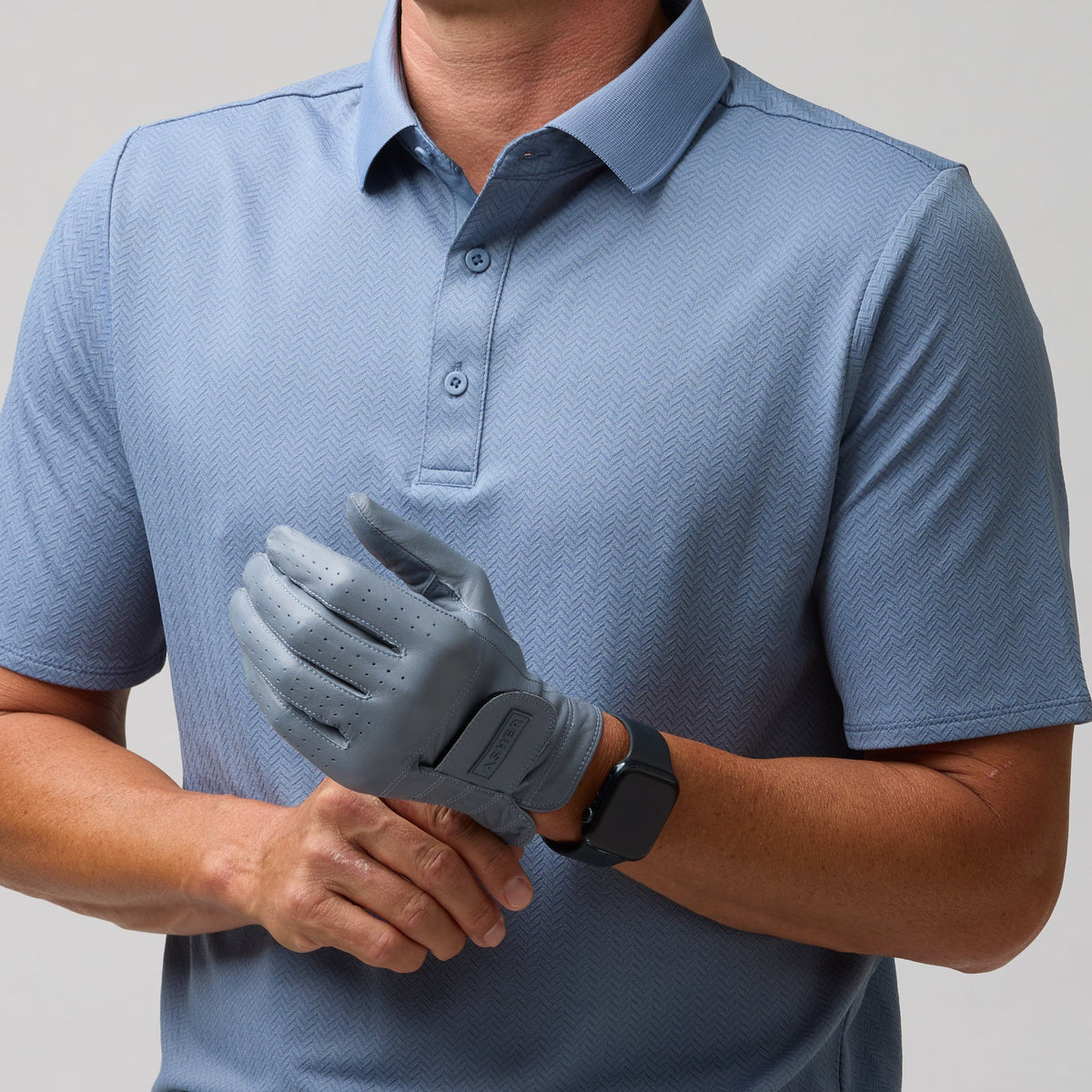 Asher Golf Herringbone Polo