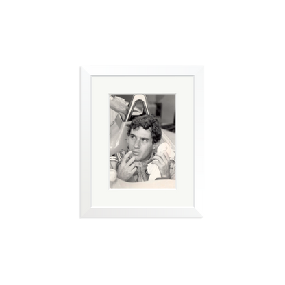 Ayrton Framed Print White Small