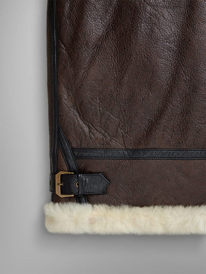 Alpha Industries B-3 Sherpa Leather Bomber Jacket