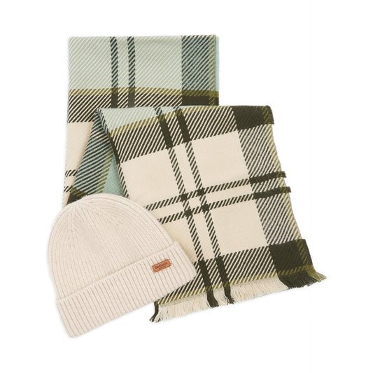 Barbour Ladies Pendle Beanie & Scarf Gift Set