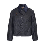 Barbour Spey Slim Waxed Jacket - Navy
